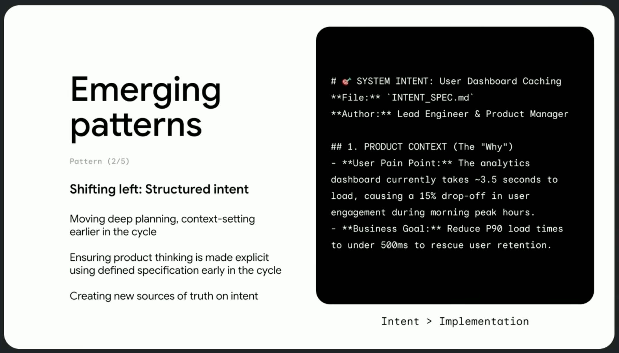 Pattern 2 - structured intent